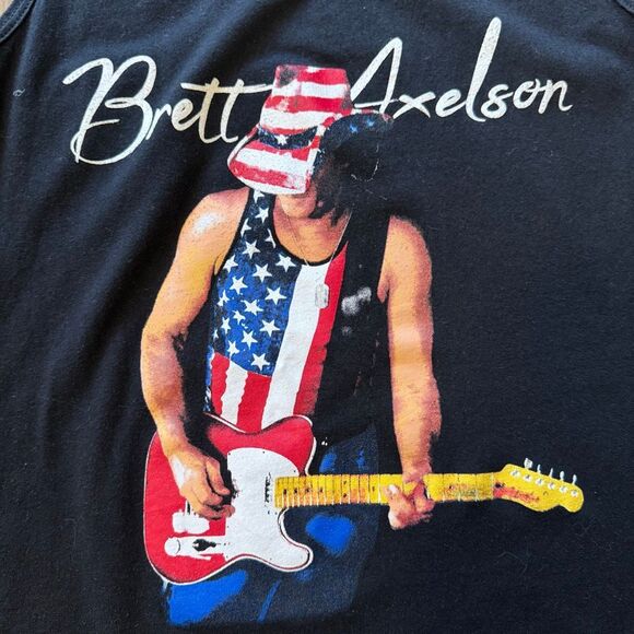 Brett Axelson Black Racerback Tank Top Size Medium Texas Country Music Bretten - Picture 2 of 4